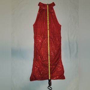 Red Sequins Dress